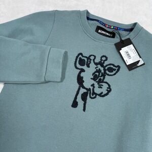 BONOBOS Kids Giraffe Graphic Sweatshirt Light Blue Size 10